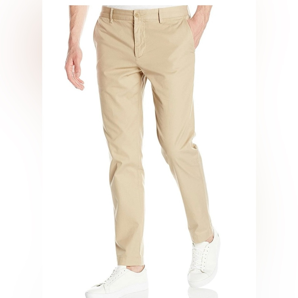 LACOSTE Sport Golf Ivory Flat Front Straight Leg Casual Pants SZ 42 / US 10‎